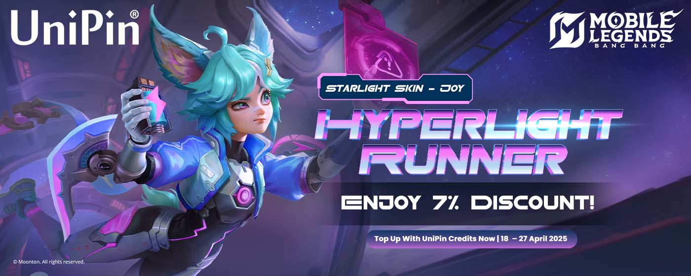 Unlock Joy’s “Hyperlight Runner” Starlight Skin with 7% Off via UniPin Credits! 